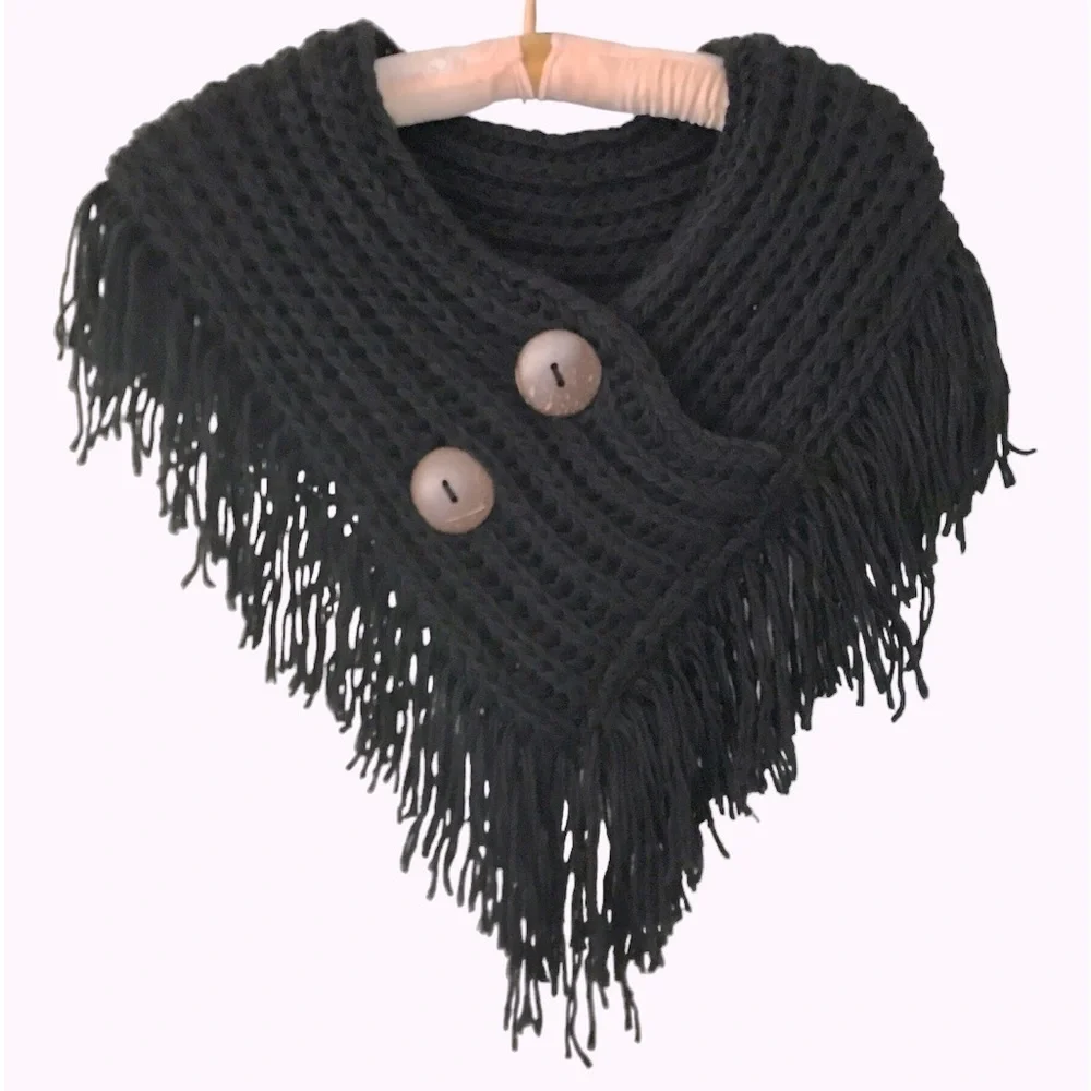 Fringed Cable Knit Shrug - Picture 1 of 3